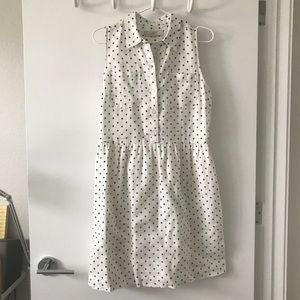 Loft sleeveless linen shirt dress // size 4 // EUC